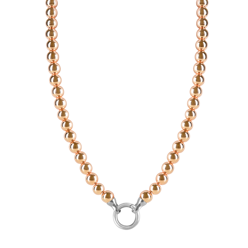 Rose gold haematite 925 sterling silver change necklace