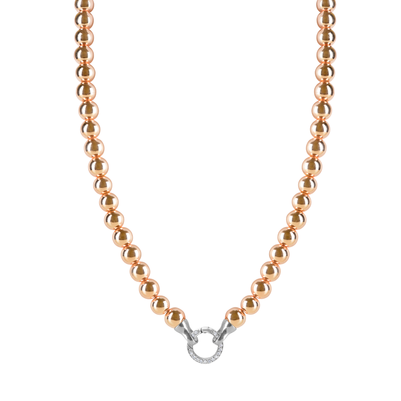 Rose gold haematite 925 sterling silver change necklace