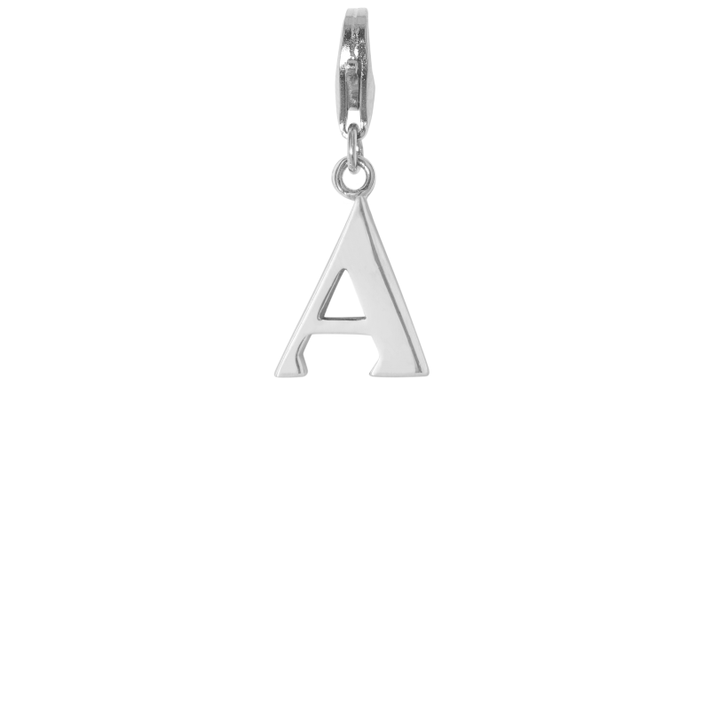 Letter "A" 925 sterling silver charm pendant