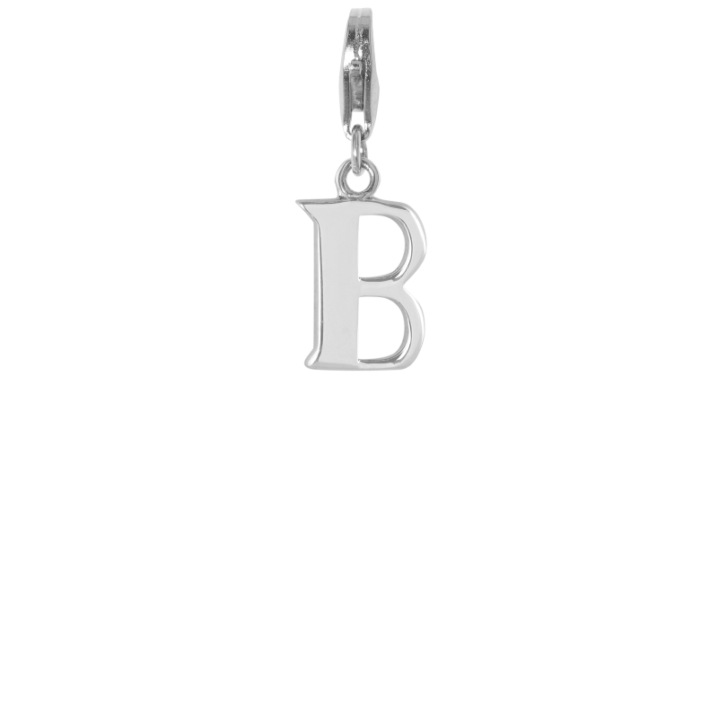 Letter "B" 925 sterling silver charm pendant