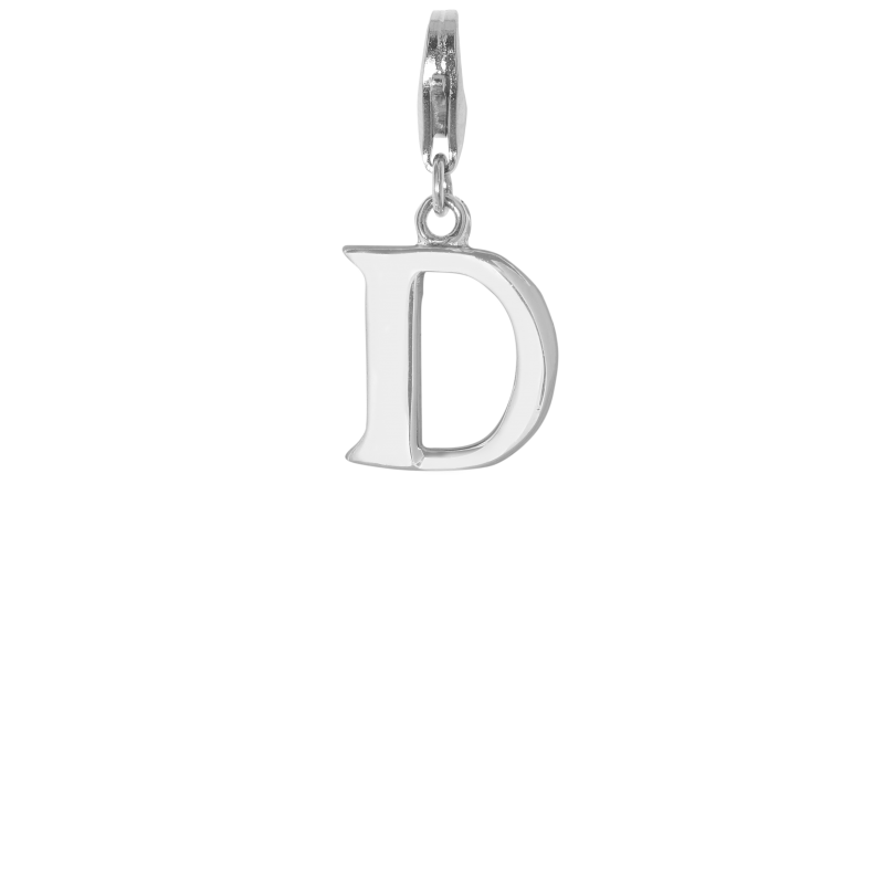 Letter "D" 925 sterling silver charm pendant