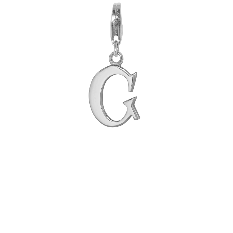 Letter "G" 925 sterling silver charm pendant