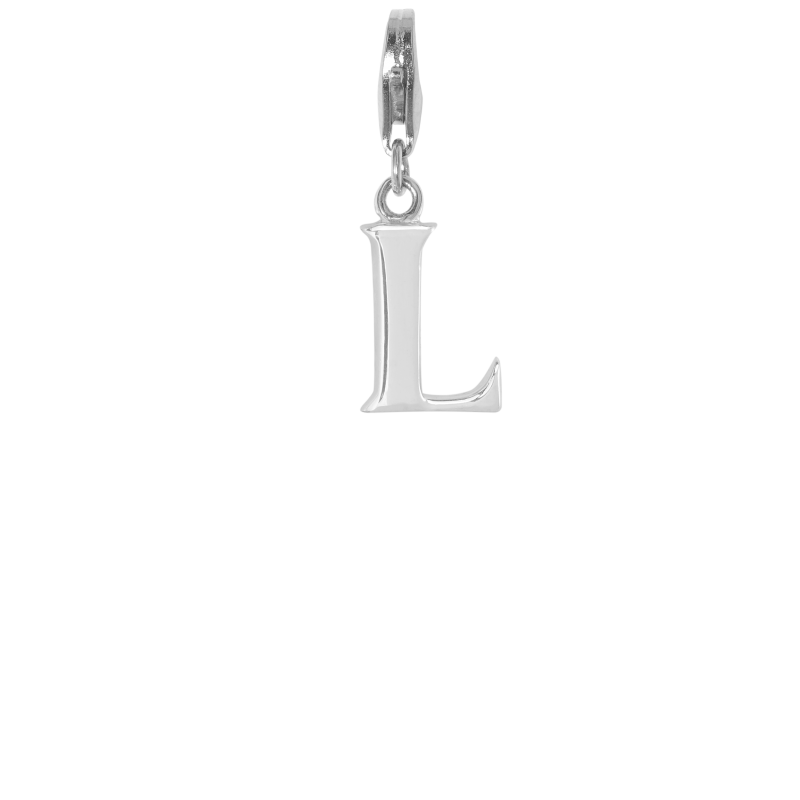 Letter "L" 925 sterling silver charm pendant