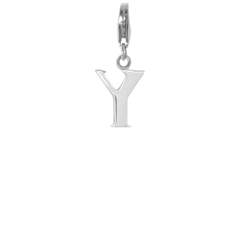 Letter "Y" 925 sterling silver charm pendant