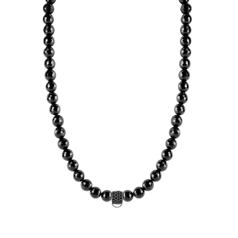 Onyx 925 sterling silver charm necklace