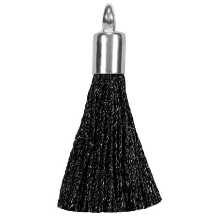 PENDANT - BLACK POMPON