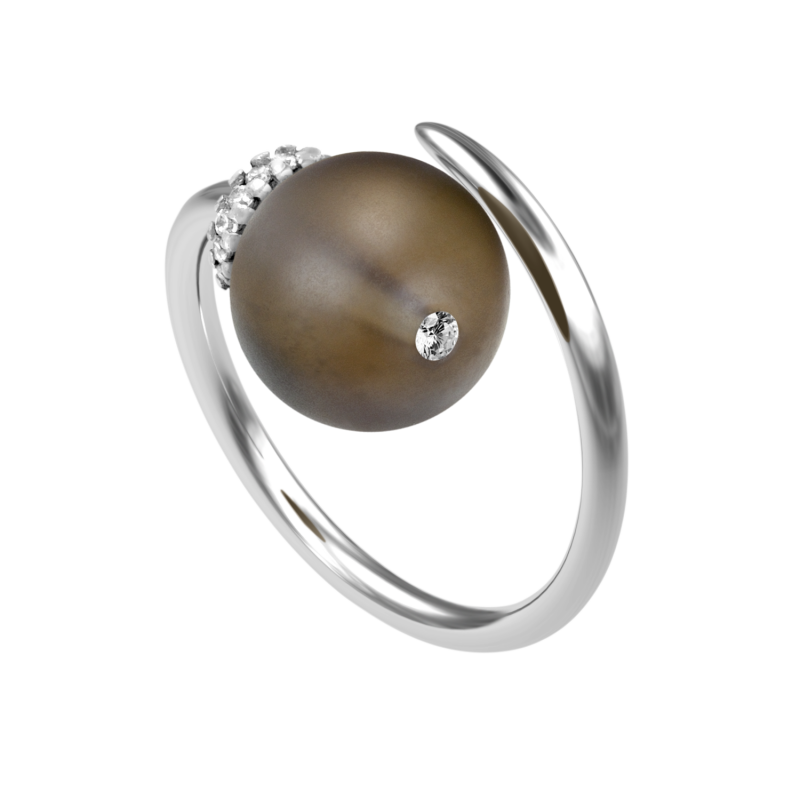 Smoky quartz 925 sterling silver ring