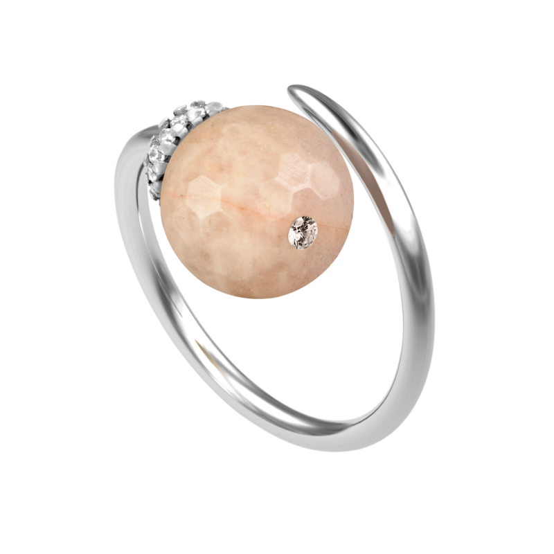 Moonstone 925 sterling silver ring