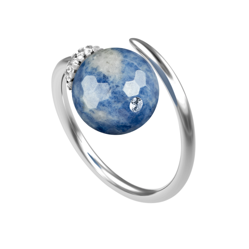 Sodalite 925 sterling silver ring