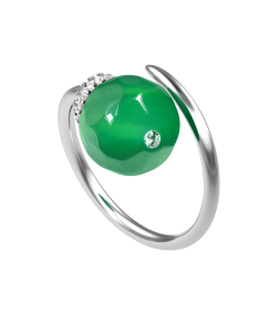 RING - GREEN AGATE