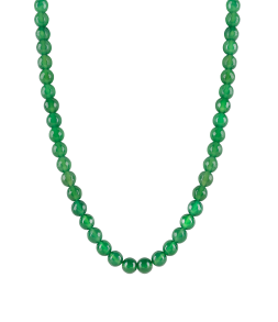 BASIC NECKLACE - GREEN AGATE