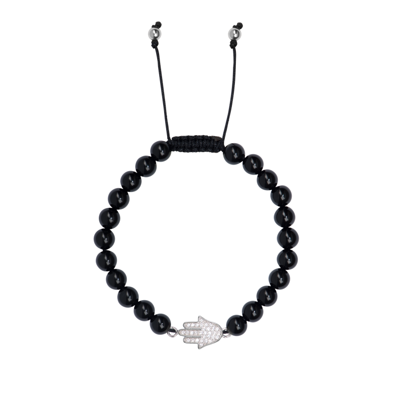 Onix 925 sterling silver shamballa bracelet