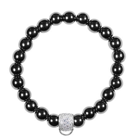 CHARM BRACELET - BLACK HAEMATITE