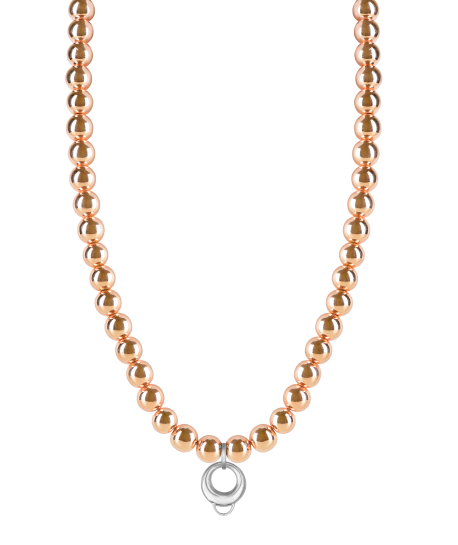 CHARM ROSE GOLD HAEMATITE NECKLACE - MEDIUM CHARM CARRIER WITHOUT STONE