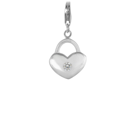 CHARM PENDANT - HEART SHAPED LOCK