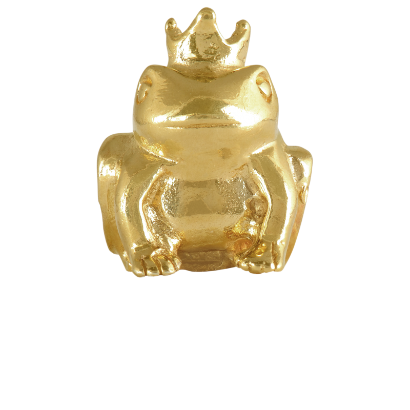 Alia for You 925 sterling silver, gold plated frog king bead