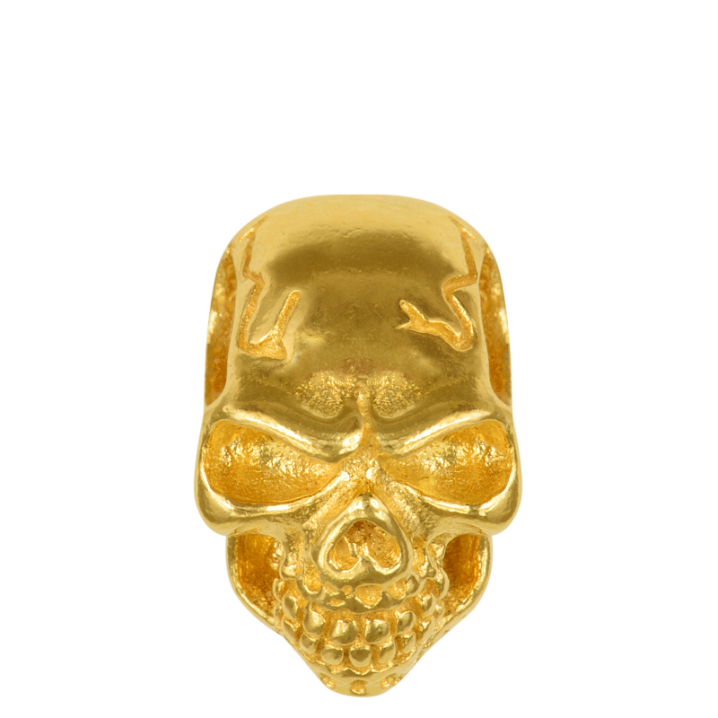 Alia for You 925 sterling silver, gold plated skull bead