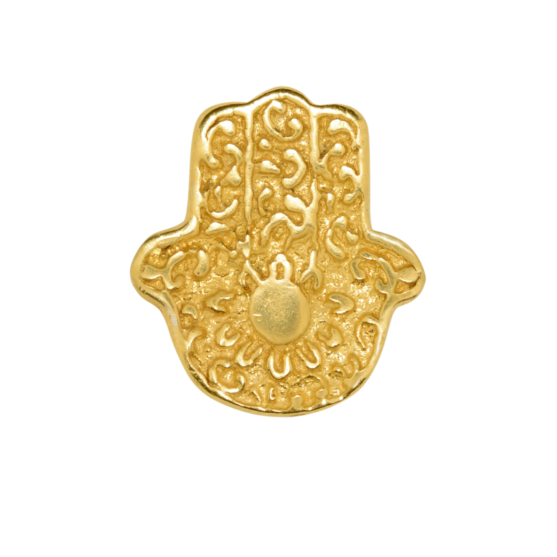 Alia for you 925-ös sterling ezüst, aranyozott Hamsa bead gyöngy