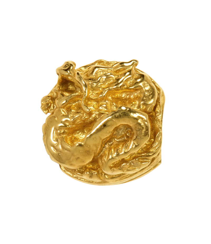 Alia for You 925 sterling silver, gold plated dragon bead