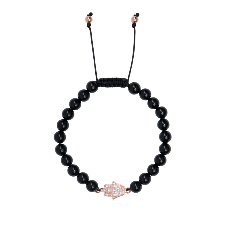 Onix 925 sterling silver shamballa bracelet