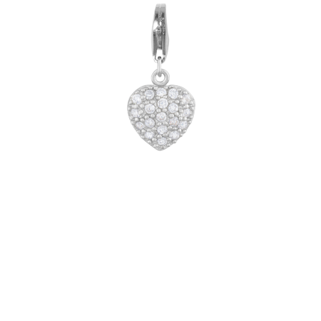 CHARM PENDANT - WHITE HEART