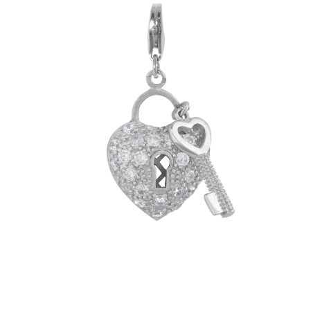 CHARM PENDANT - HEART-SHAPED LOCK