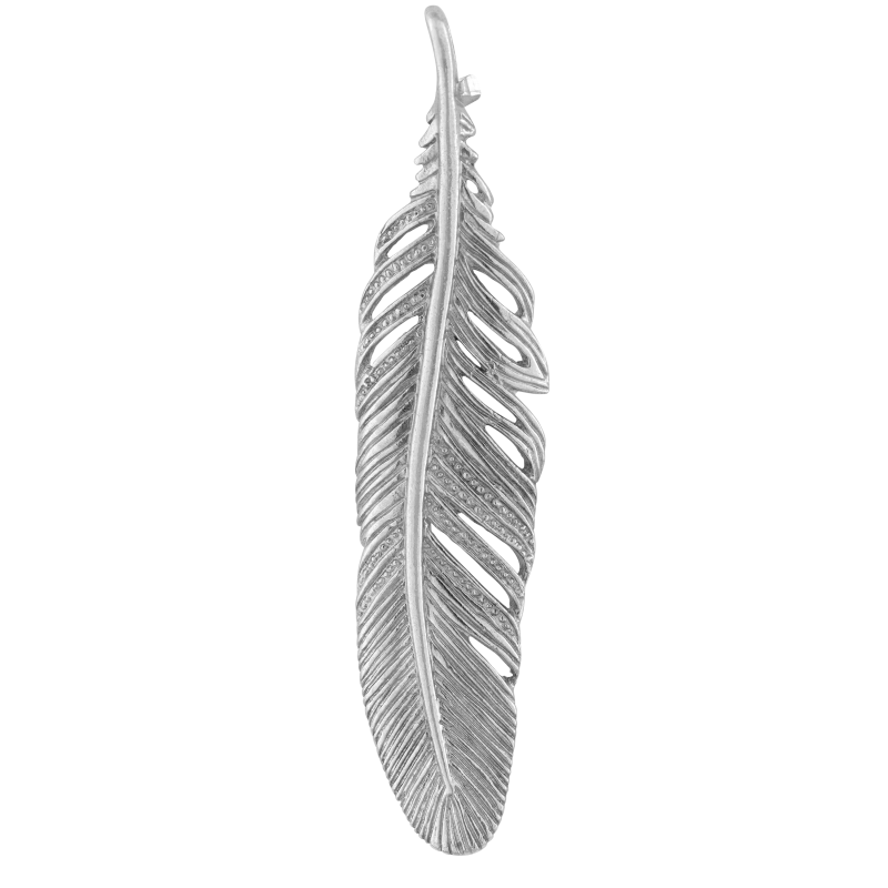 Feather 925 sterling silver pendant