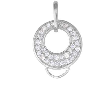 CHARM CARRIER FOR NECKLACE - WITH WHITE ZIRCONIA