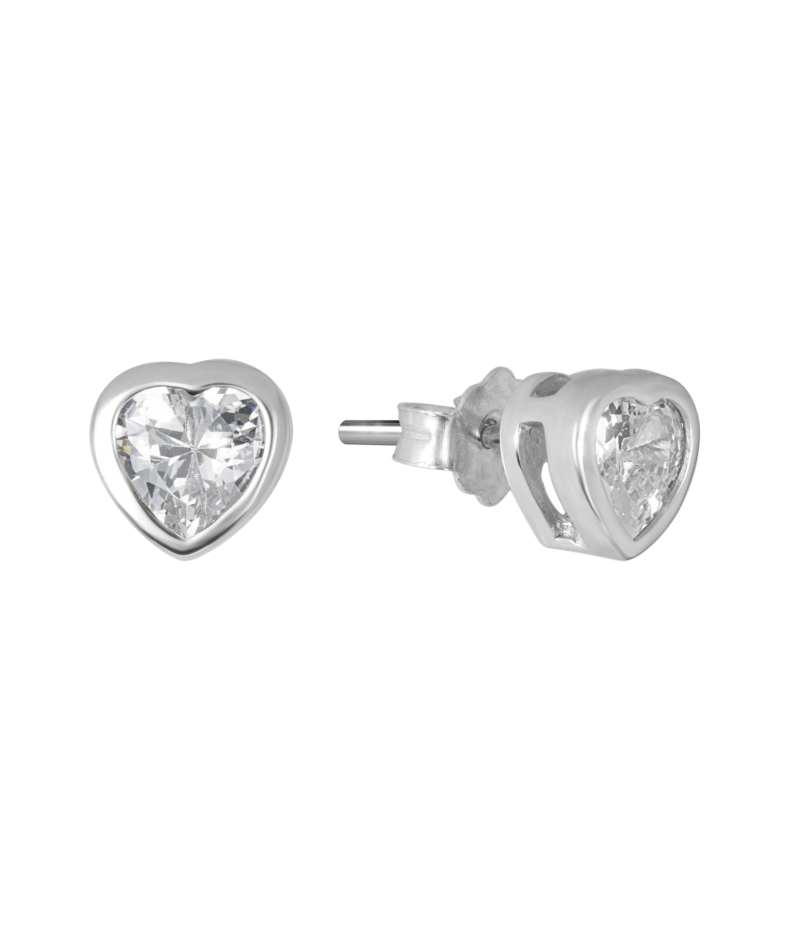 Heart 925 sterling silver earrings