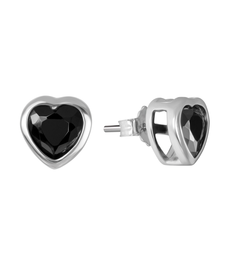 Heart 925 sterling silver earrings