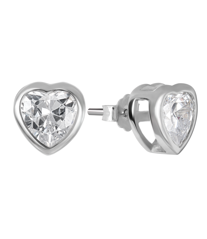 Heart 925 sterling silver earrings