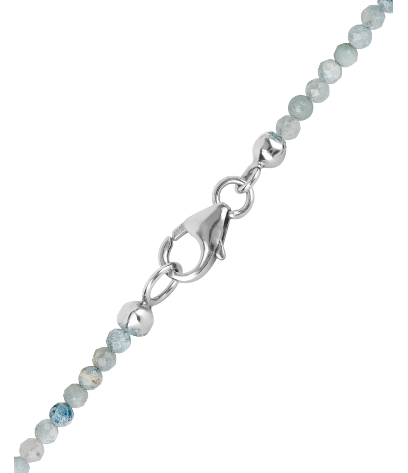 Aquamarine 925 sterling silver necklace