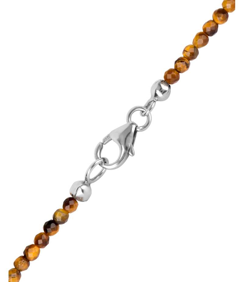 Tiger's eye 925 sterling silver necklace