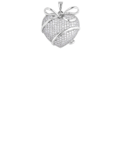 PENDANT - HEART WITH RIBBON