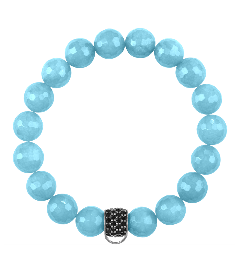 Angelite 925 sterling silver charm bracelet