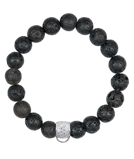 CHARM BRACELET - LAVA STONE