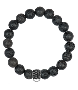 CHARM BRACELET- LAVA STONE