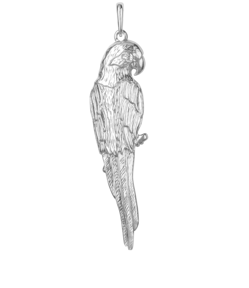 Parrot 925 sterling silver pendant