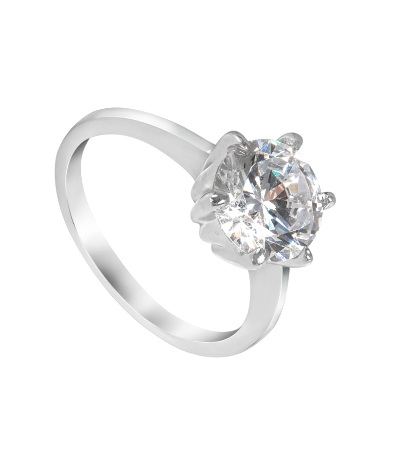 Solitaire 925 sterling silver ring