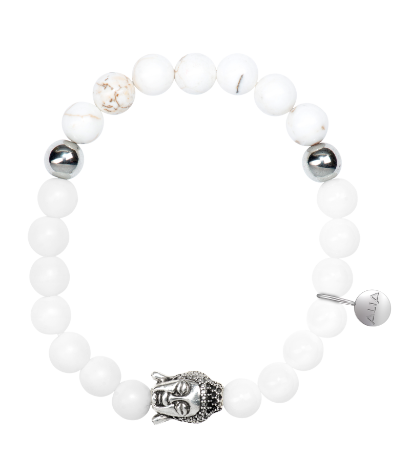 Alia for You 925 sterling silver Buddha mineral bracelet