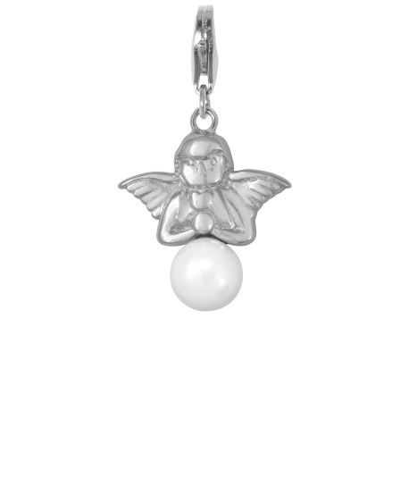 CHARM PENDANT - ANGEL WITH PEARL