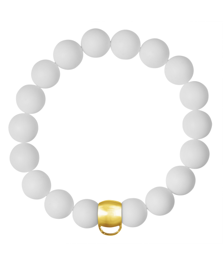 CHARM BRACELET - WHITE AGATE