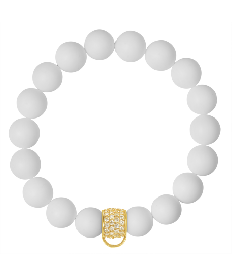 CHARM BRACELET - WHITE AGATE