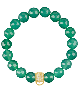 CHARM BRACELET - GREEN AGATE