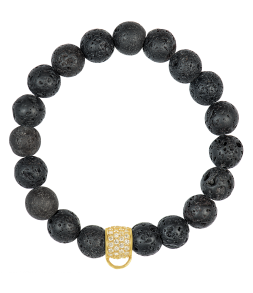 CHARM BRACELET - LAVA STONE