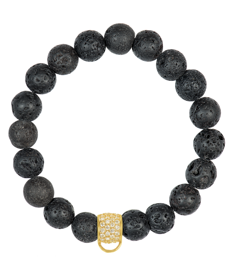 CHARM BRACELET - LAVA STONE