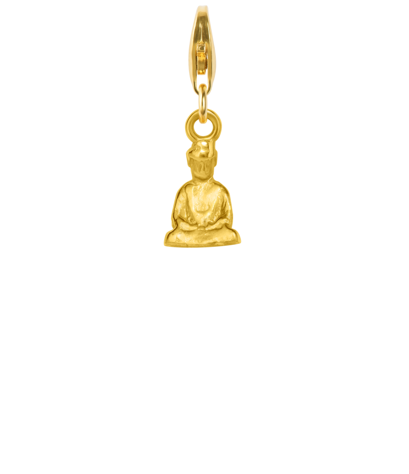 Alia for You 925-ös sterling ezüst, aranyozott Buddha charm medál.