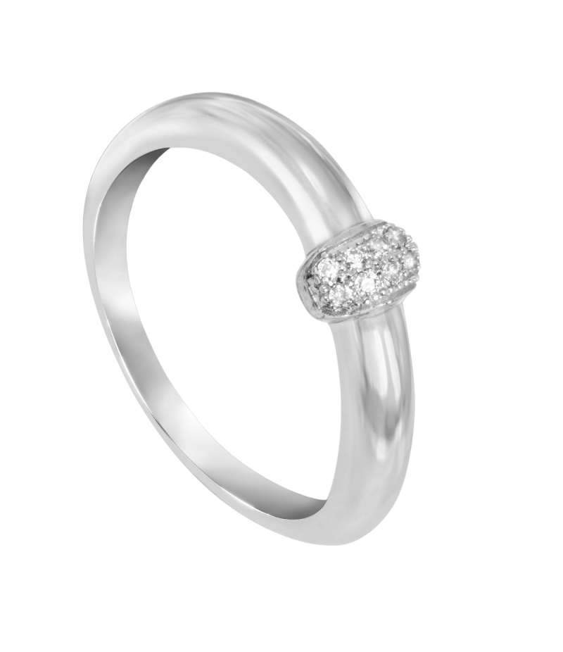 Zirconia pavé 925 sterling silver ring