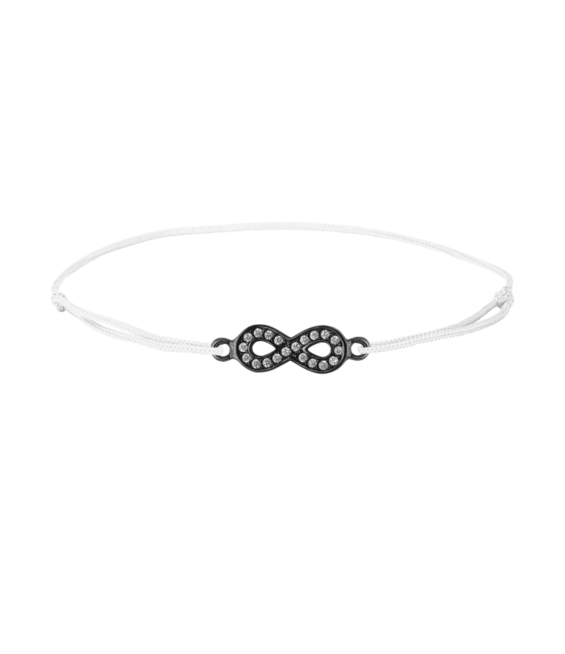 Infinity 925 sterling silver textile luck bracelet