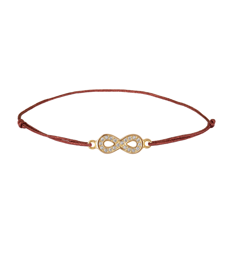 Infinity 925 sterling silver textile luck bracelet